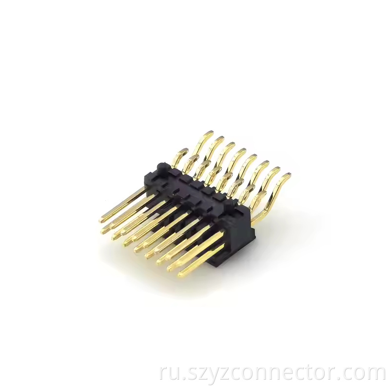 Штыревой разъем с шагом 1,27 мм, двухрядный, угловой SMT, высота 2,5 мм, 2x8P (1) 1.27mm Pitch Pin header Dual Row right Angle SMT H2.5mm 2x8P (1)